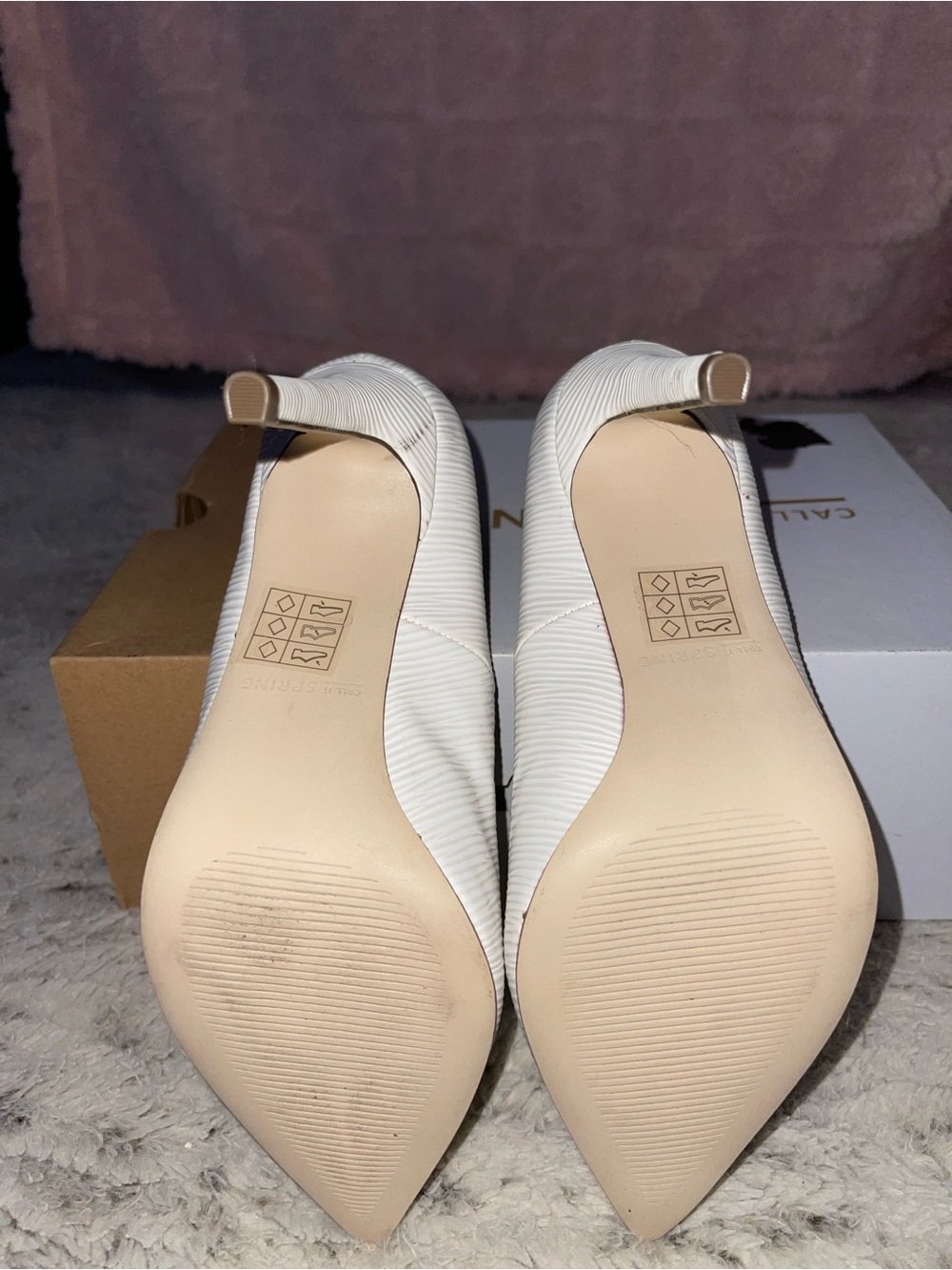 Call It Spring White Textured Pointed-Toe Heels - Picture 5 of 5